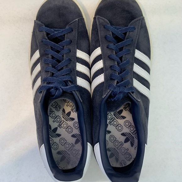 Vintage Adidas navy blue Suede and white leather mens size 9 - Picture 4 of 9